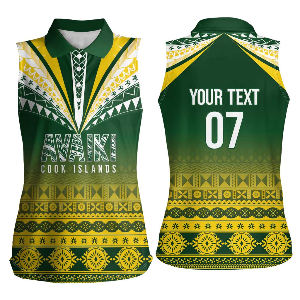 Cook Islands Rugby Custom Women Sleeveless Polo Shirt Kuki Avaiki - Polynesian Pride