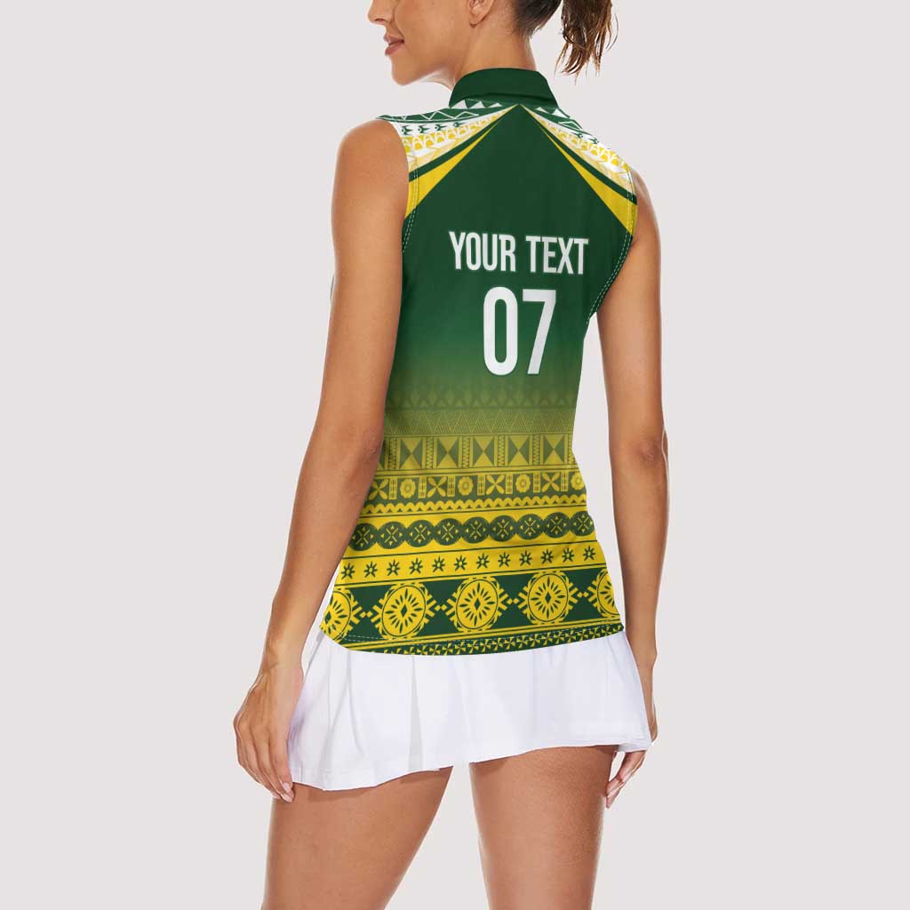 Cook Islands Rugby Custom Women Sleeveless Polo Shirt Kuki Avaiki - Polynesian Pride