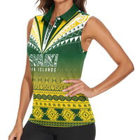 Cook Islands Rugby Custom Women Sleeveless Polo Shirt Kuki Avaiki - Polynesian Pride