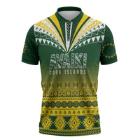 Cook Islands Rugby Custom Zipper Polo Shirt Kuki Avaiki - Polynesian Pride