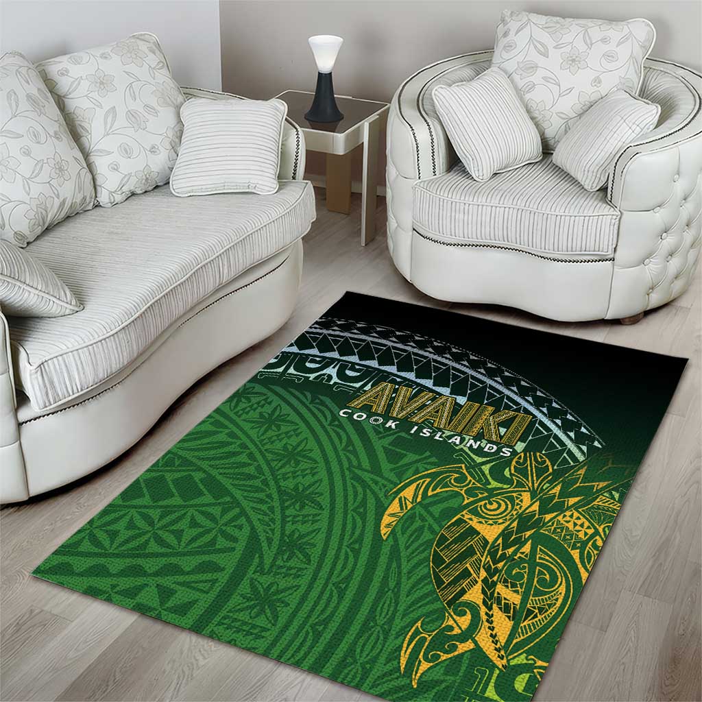Cook Islands Rugby Kuki Avaiki Area Rug Tribal Turtle LT7 - Polynesian Pride