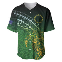 Cook Islands Rugby Kuki Avaiki Baseball Jersey Tribal Turtle - Polynesian Pride