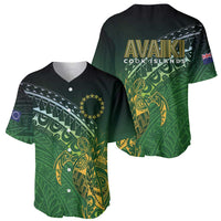 Cook Islands Rugby Kuki Avaiki Baseball Jersey Tribal Turtle - Polynesian Pride