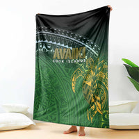 Cook Islands Rugby Kuki Avaiki Blanket Tribal Turtle - Polynesian Pride