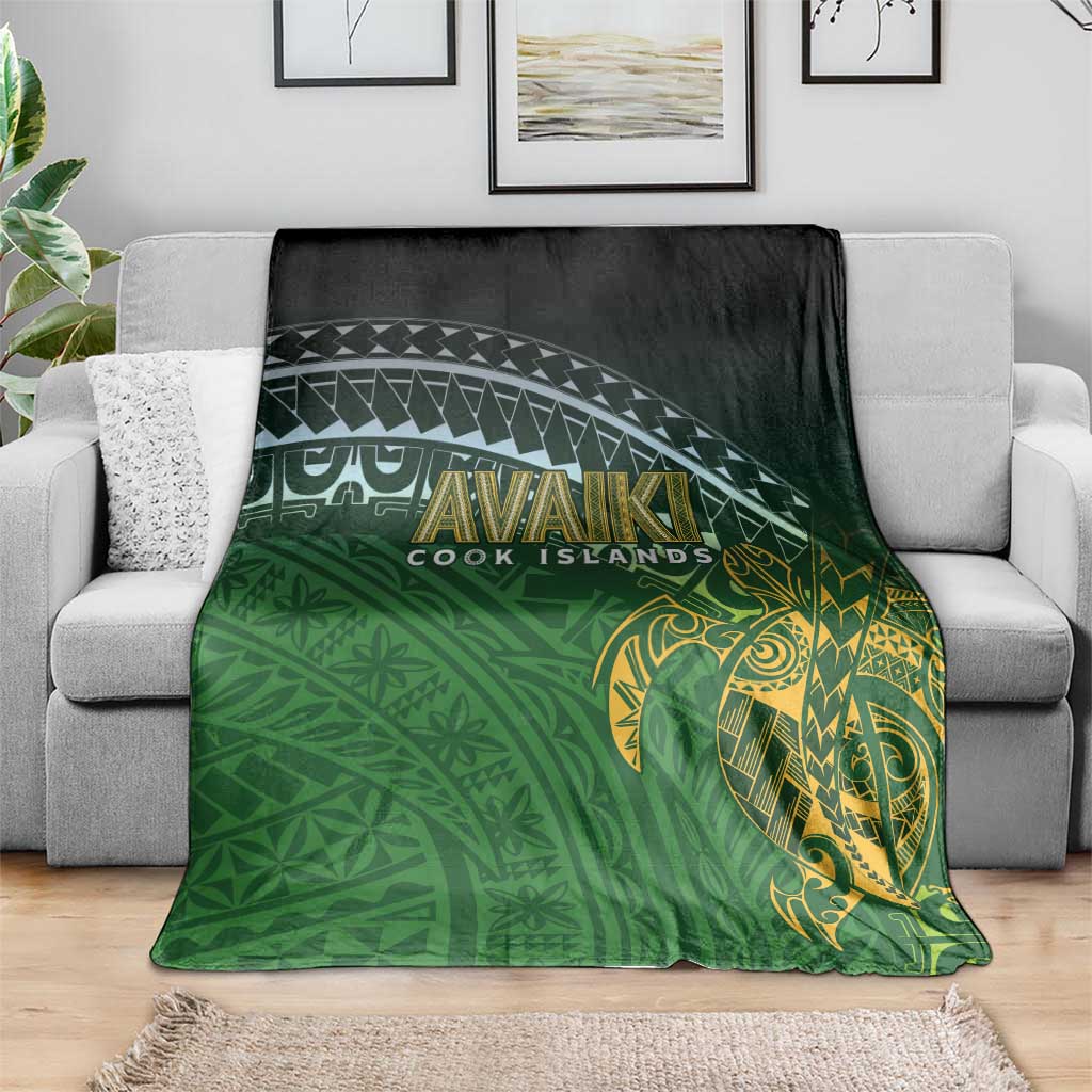 Cook Islands Rugby Kuki Avaiki Blanket Tribal Turtle - Polynesian Pride