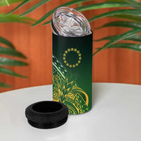 Cook Islands Rugby Kuki Avaiki 4 in 1 Can Cooler Tumbler Tribal Turtle LT7 - Polynesian Pride