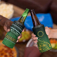 Cook Islands Rugby Kuki Avaiki 4 in 1 Can Cooler Tumbler Tribal Turtle LT7 - Polynesian Pride