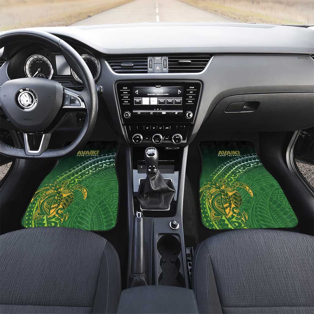 Cook Islands Rugby Kuki Avaiki Car Mats Tribal Turtle - Polynesian Pride