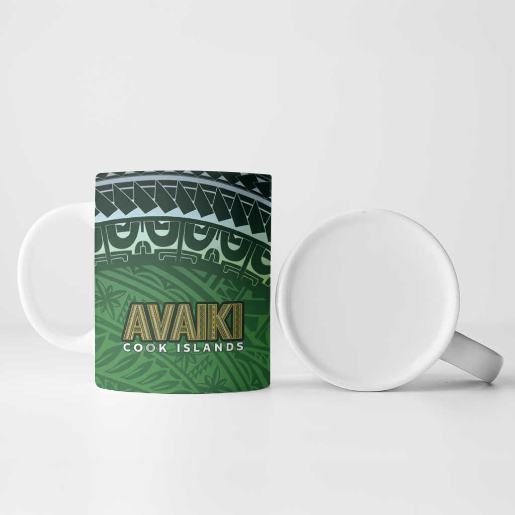 Cook Islands Rugby Kuki Avaiki Ceramic Mug Tribal Turtle - Polynesian Pride