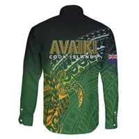 Cook Islands Rugby Kuki Avaiki Family Matching Off Shoulder Short Dress and Hawaiian Shirt Tribal Turtle - Polynesian Pride