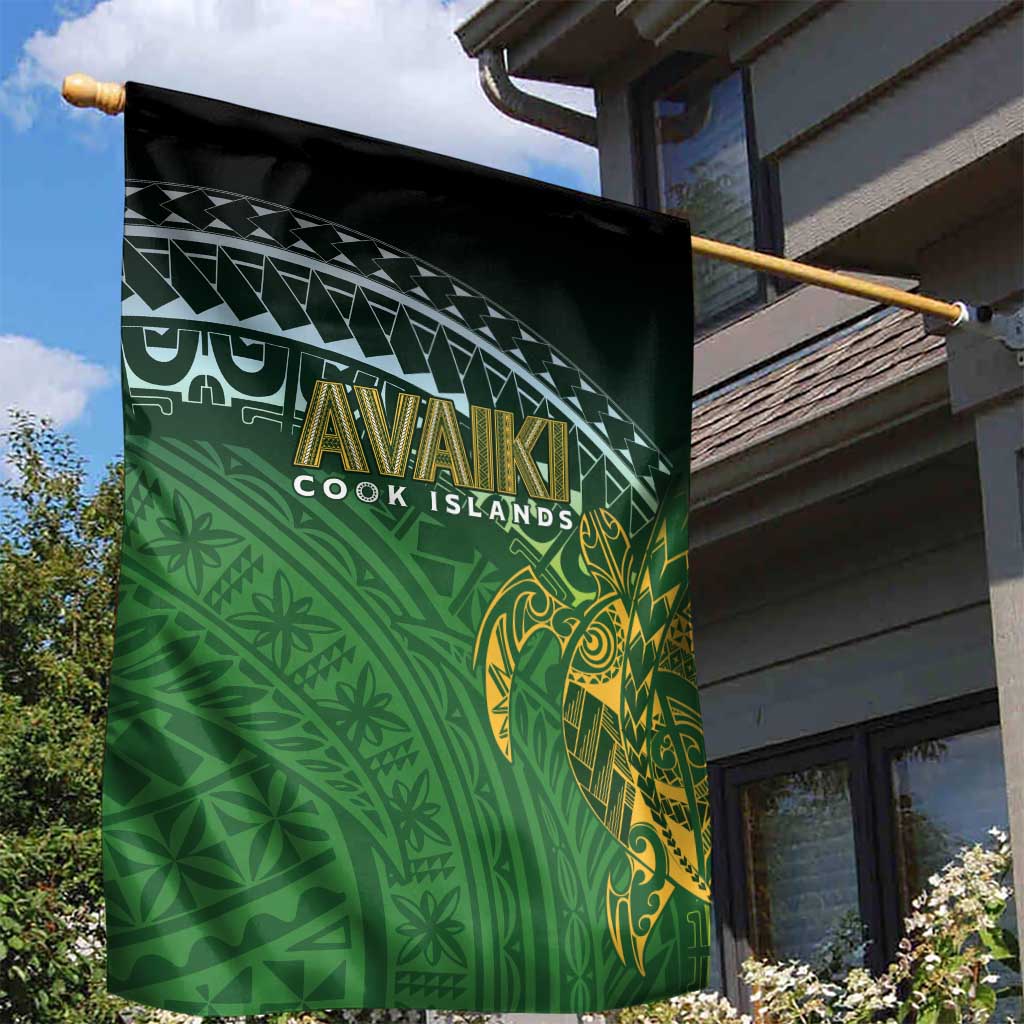 Cook Islands Rugby Kuki Avaiki Garden Flag Tribal Turtle LT7 - Polynesian Pride