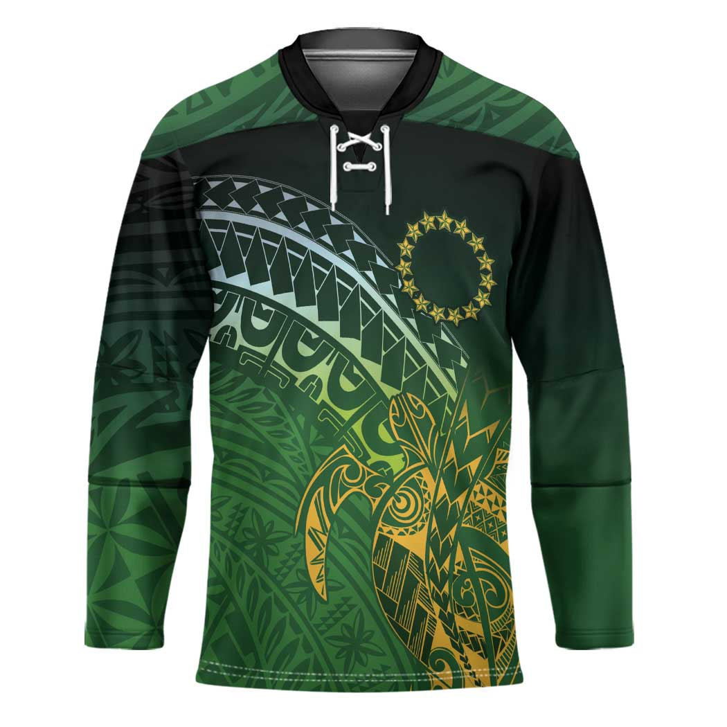 Cook Islands Rugby Kuki Avaiki Hockey Jersey Tribal Turtle - Polynesian Pride