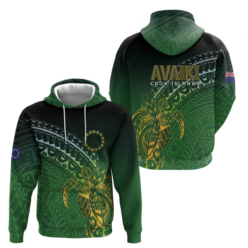 Cook Islands Rugby Kuki Avaiki Hoodie Tribal Turtle - Polynesian Pride