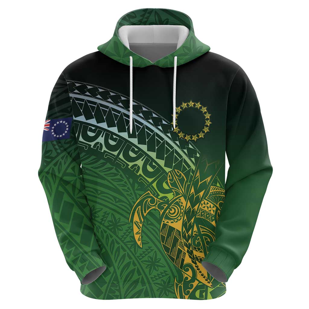 Cook Islands Rugby Kuki Avaiki Hoodie Tribal Turtle - Polynesian Pride