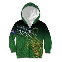 Cook Islands Rugby Kuki Avaiki Kid Hoodie Tribal Turtle - Polynesian Pride