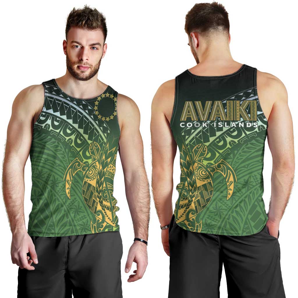 Cook Islands Rugby Kuki Avaiki Men Tank Top Tribal Turtle - Polynesian Pride