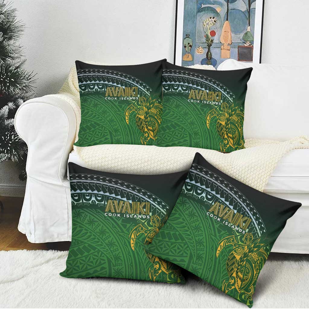Cook Islands Rugby Kuki Avaiki Pillow Cover Tribal Turtle LT7 - Polynesian Pride