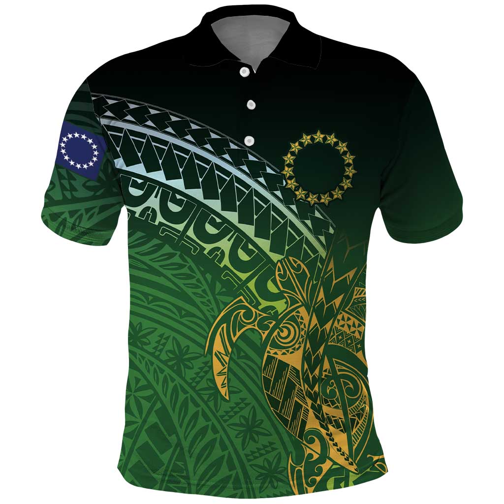 Cook Islands Rugby Kuki Avaiki Polo Shirt Tribal Turtle - Polynesian Pride