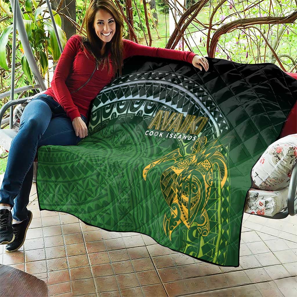 Cook Islands Rugby Kuki Avaiki Quilt Tribal Turtle - Polynesian Pride