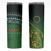 Cook Islands Rugby Kuki Avaiki Skinny Tumbler Tribal Turtle - Polynesian Pride