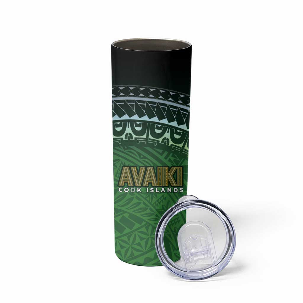 Cook Islands Rugby Kuki Avaiki Skinny Tumbler Tribal Turtle - Polynesian Pride
