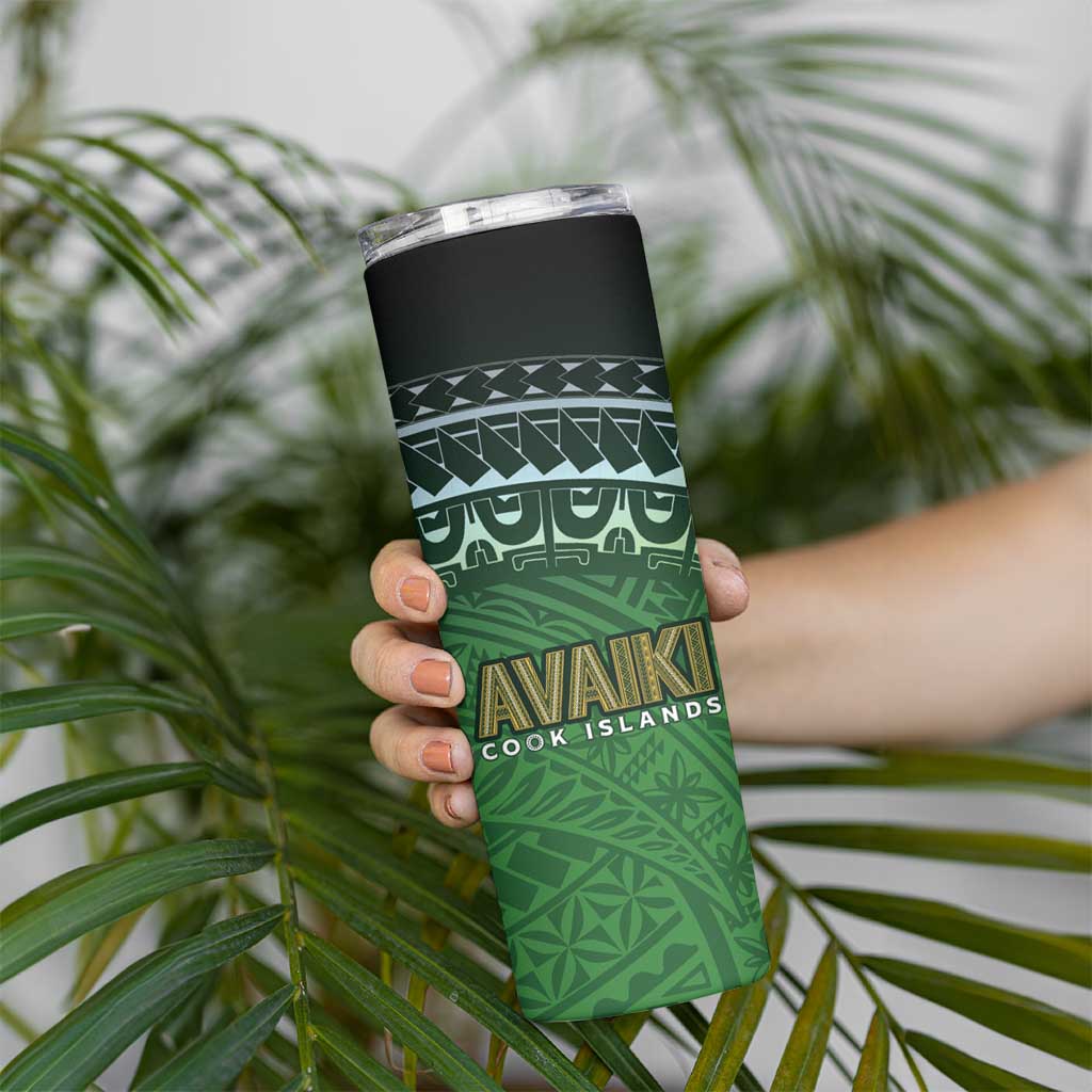 Cook Islands Rugby Kuki Avaiki Skinny Tumbler Tribal Turtle - Polynesian Pride