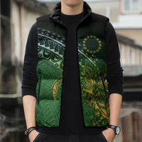 Cook Islands Rugby Kuki Avaiki Sleeveless Puffer Jacket Tribal Turtle - Polynesian Pride