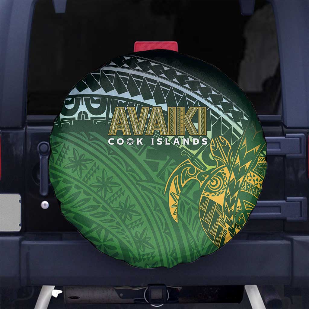 Cook Islands Rugby Kuki Avaiki Spare Tire Cover Tribal Turtle - Polynesian Pride