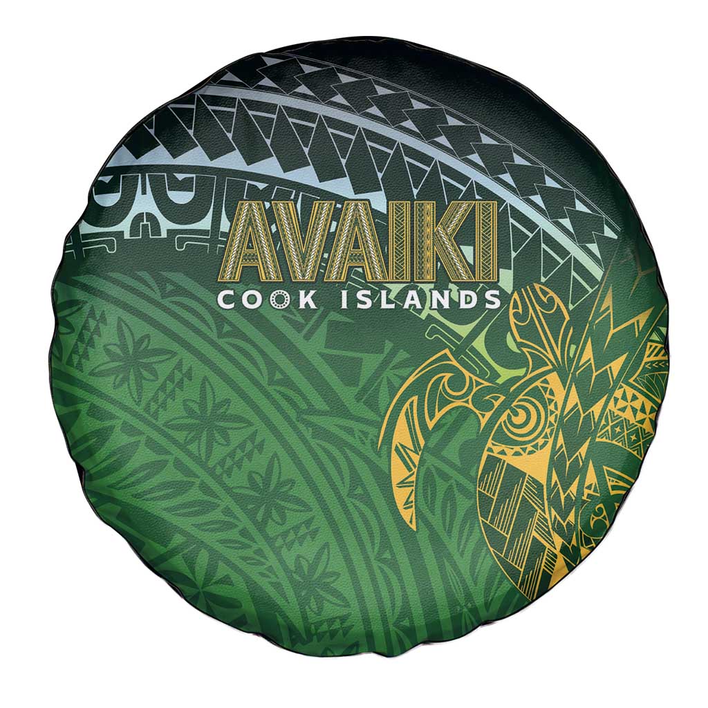 Cook Islands Rugby Kuki Avaiki Spare Tire Cover Tribal Turtle - Polynesian Pride