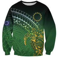Cook Islands Rugby Kuki Avaiki Sweatshirt Tribal Turtle - Polynesian Pride