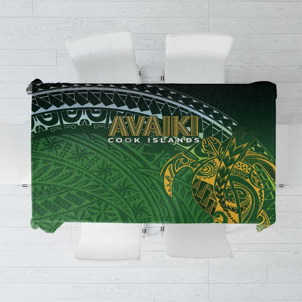 Cook Islands Rugby Kuki Avaiki Tablecloth Tribal Turtle - Polynesian Pride