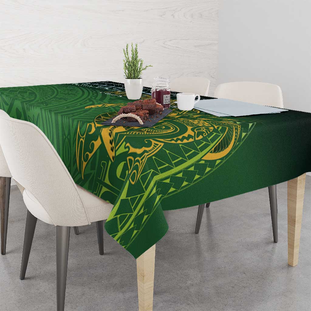 Cook Islands Rugby Kuki Avaiki Tablecloth Tribal Turtle - Polynesian Pride