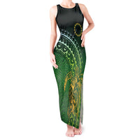Cook Islands Rugby Kuki Avaiki Tank Maxi Dress Tribal Turtle - Polynesian Pride