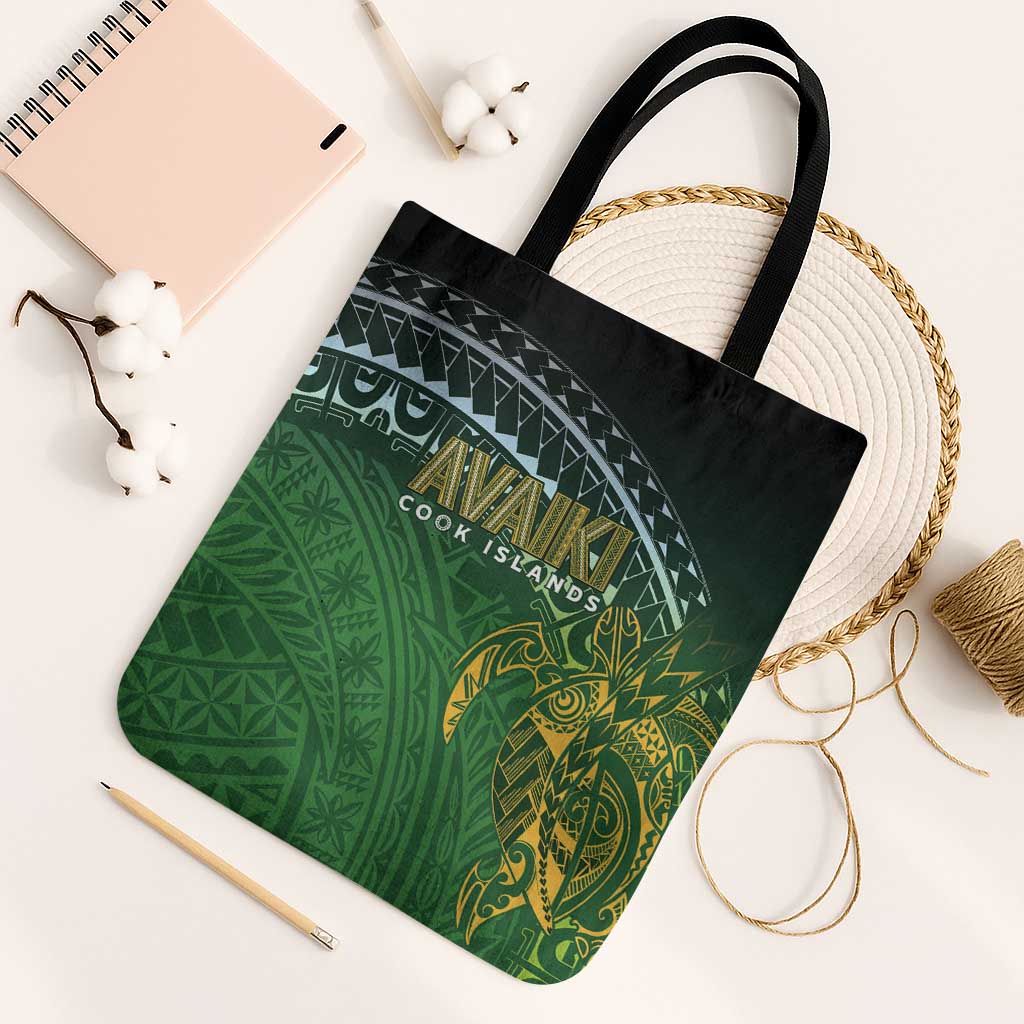 Cook Islands Rugby Kuki Avaiki Tote Bag Tribal Turtle - Polynesian Pride