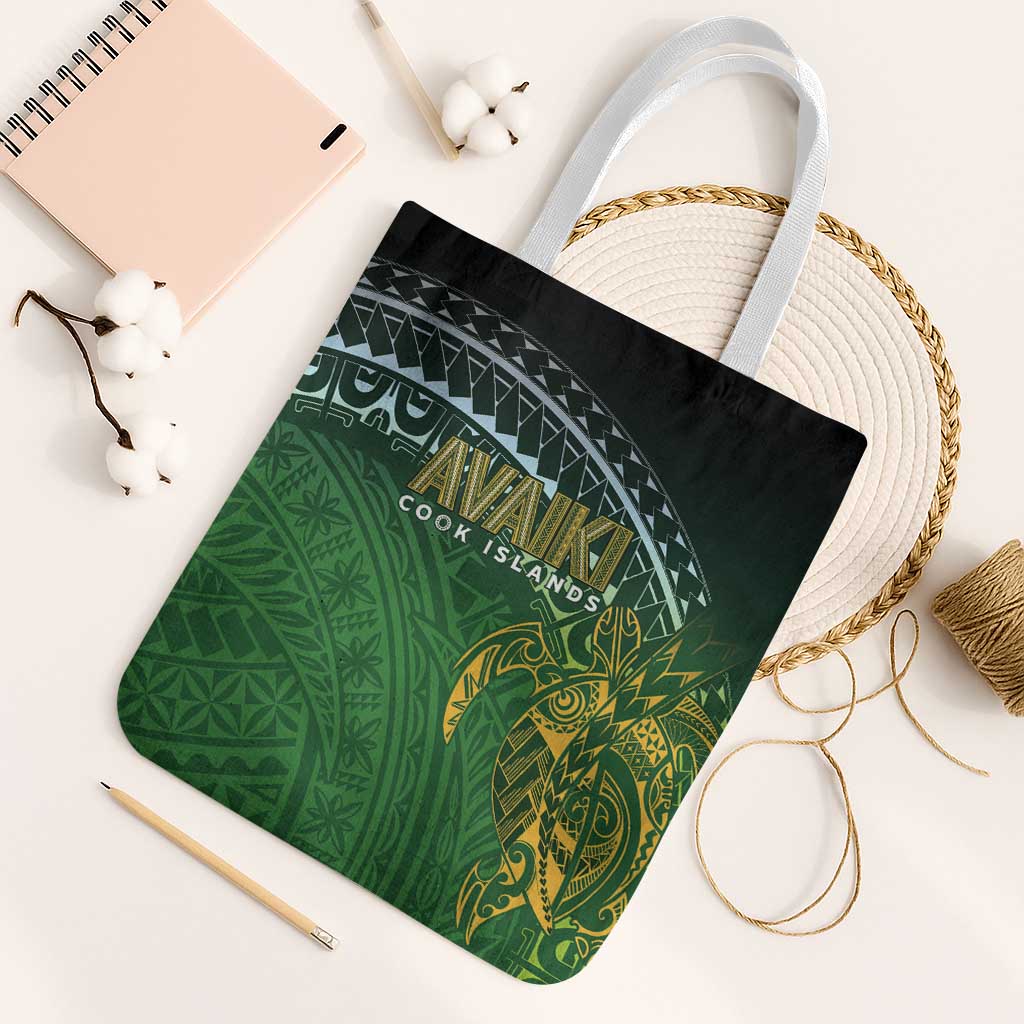 Cook Islands Rugby Kuki Avaiki Tote Bag Tribal Turtle - Polynesian Pride