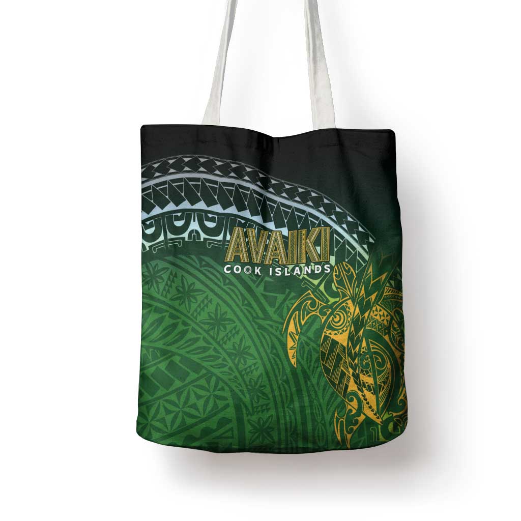 Cook Islands Rugby Kuki Avaiki Tote Bag Tribal Turtle - Polynesian Pride