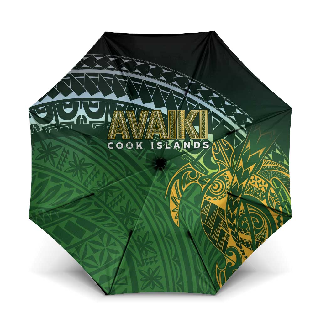 Cook Islands Rugby Kuki Avaiki Umbrella Tribal Turtle - Polynesian Pride