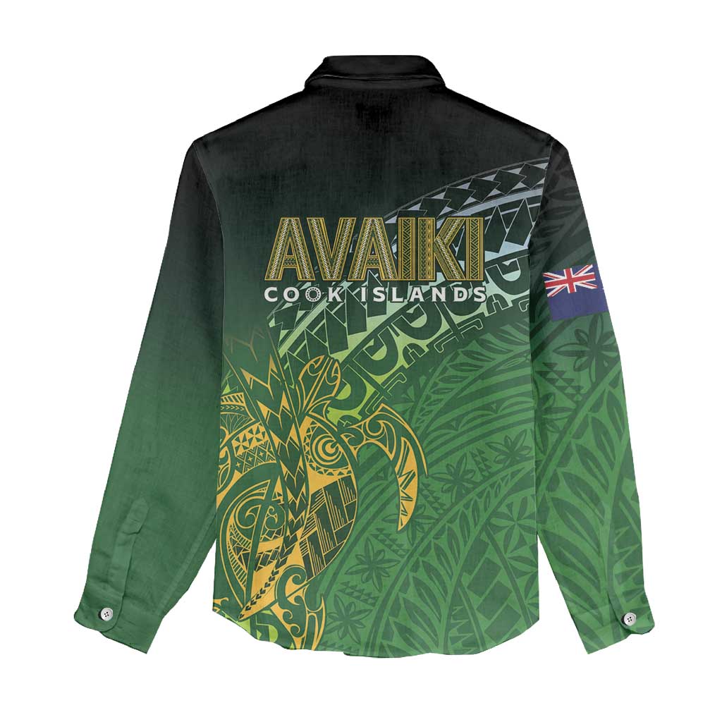 Cook Islands Rugby Kuki Avaiki Women Casual Shirt Tribal Turtle - Polynesian Pride
