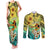Honolulu Hawaii Couples Matching Tank Maxi Dress and Long Sleeve Button Shirt Ilima Plumeria with Hula Girl LT7 Colorful - Polynesian Pride
