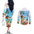 Personalised Hawaii Hula Girl Couples Matching Off The Shoulder Long Sleeve Dress and Long Sleeve Button Shirt Honolulu Festival LT7 - Polynesian Pride