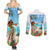 Personalised Hawaii Hula Girl Couples Matching Summer Maxi Dress and Long Sleeve Button Shirt Honolulu Festival LT7 - Polynesian Pride