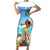 Personalised Hawaii Hula Girl Short Sleeve Bodycon Dress Honolulu Festival LT7 Long Dress Art - Polynesian Pride