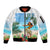 Personalised Hawaii Hula Girl Sleeve Zip Bomber Jacket Honolulu Festival LT7 Unisex Art - Polynesian Pride