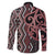 Maori Taniko Patterns Family Matching Off The Shoulder Long Sleeve Dress and Hawaiian Shirt Brown Patiki Motifs Mix Whakairo Ngaru