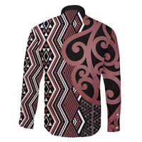 Maori Taniko Patterns Family Matching Summer Maxi Dress and Hawaiian Shirt Brown Patiki Motifs Mix Whakairo Ngaru