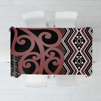 Maori Taniko Patterns Tablecloth Brown Patiki Motifs Mix Whakairo Ngaru LT7 Brown - Polynesian Pride