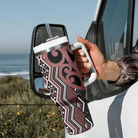 Maori Taniko Patterns Tumbler With Handle Brown Patiki Motifs Mix Whakairo Ngaru LT7 - Polynesian Pride
