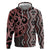 Maori Taniko Patterns Zip Hoodie Brown Patiki Motifs Mix Whakairo Ngaru
