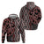 Maori Taniko Patterns Zip Hoodie Brown Patiki Motifs Mix Whakairo Ngaru