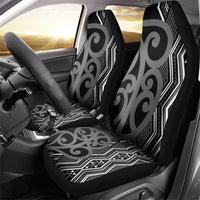 Maori Taniko Patterns Car Seat Cover Black Patiki Motifs Mix Whakairo Ngaru